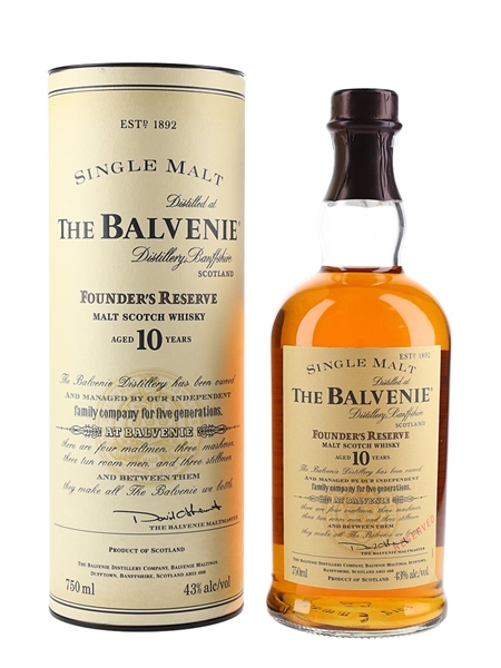 Balvenie 10 Year Old Founder's Reserve US Import 75cl / 43%