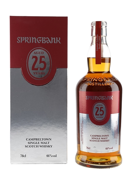 Springbank 25 Year Old Bottled 2018 70cl / 46%