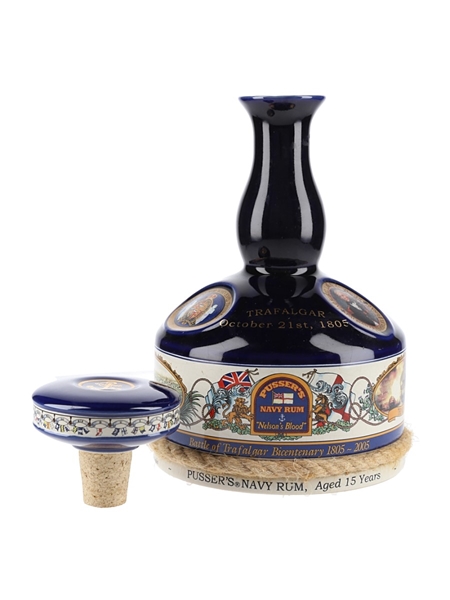 Pusser's 15 Year Old Navy Rum Ship's Decanter Battle of Trafalgar Bicentenary 1805 -2005 100cl / 47.75%