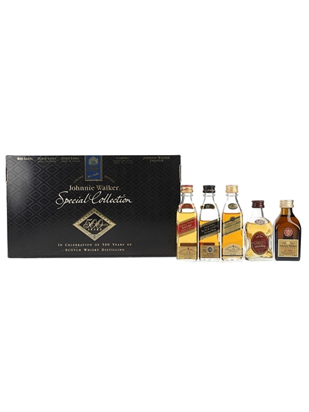 Johnnie Walker Special Collection Bottled 1990s 5 x 5cl