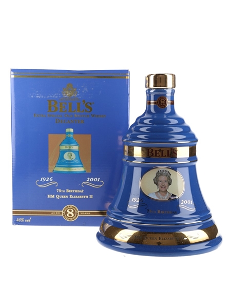 Bell's 8 Year Old  Ceramic Decanter 75th Birthday Queen Elizabeth II 70cl / 40%