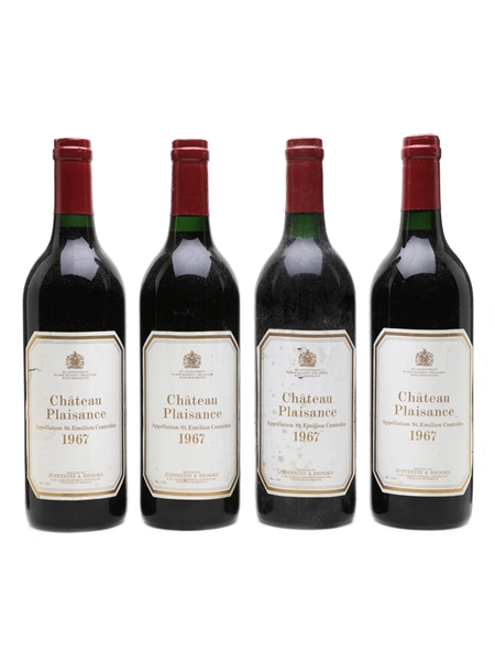 Chateau Plaisance 1967 St Emilion Justerini & Brooks 4 x 75cl / 13%