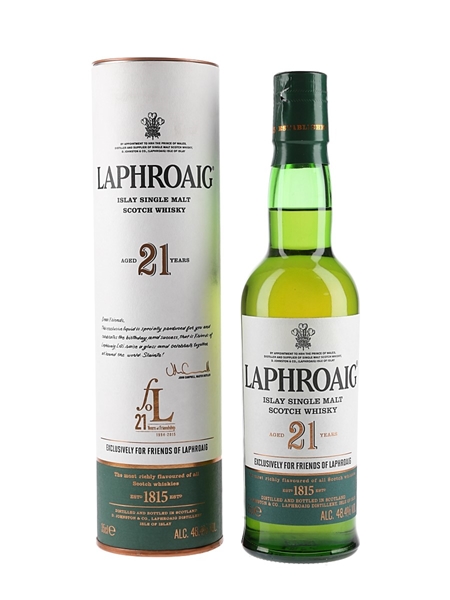 Laphroaig 21 Year Old Friends Of Laphroaig 21st Anniversary 35cl / 48.4%