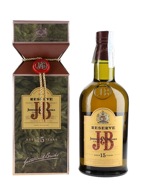 J & B 15 Year Old Reserve Bottled 1990s 70cl / 43%