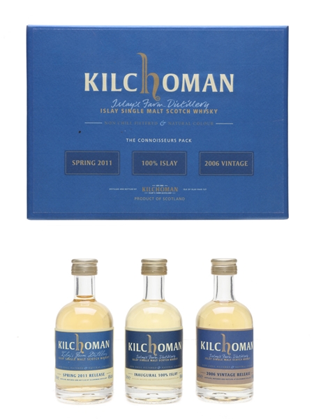 Kilchoman The Connoisseurs Pack Spring 2011, 100% Islay, 2006 Vintage 3 x 5cl