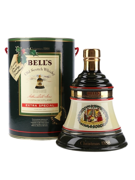 Bell's Christmas 1988 Ceramic Decanter We Wish You A Merry Christmas 75cl / 43%