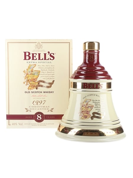 Bell's Christmas 1997 Ceramic Decanter Ingredients Of Quality 70cl / 40%