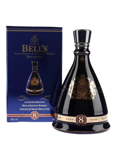 Bell's 8 Year Old Ceramic Decanter 2002 Golden Jubilee Queen Elizabeth II 50 Years Reign 70cl / 40%