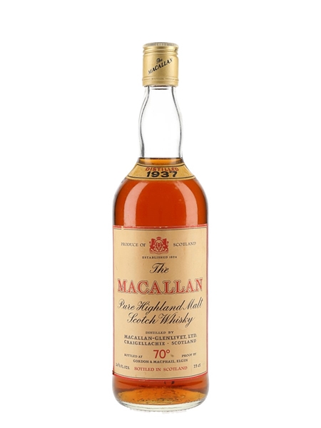 Macallan 1937 Bottled 1970s - Gordon & MacPhail 75.7cl / 40%