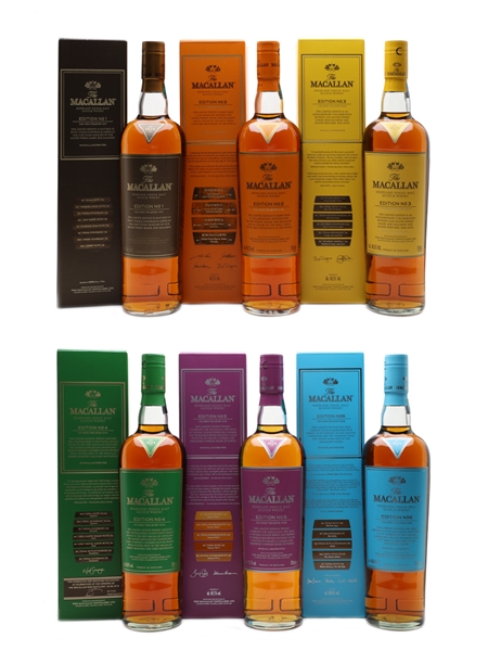 Macallan Editions Collection Edition No.1 - No.6 6 x 70cl