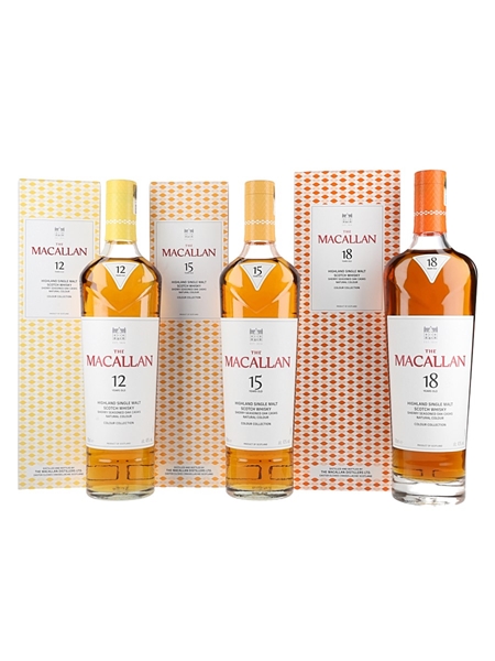 Macallan Colour Collection 12, 15 & 18 Year Old - Lot 167034