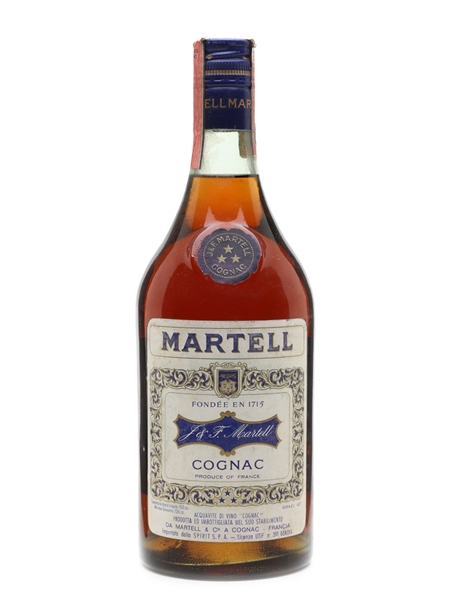 Martell 3 Star Bottled 1960s-1970s - Spirit 75cl / 40%