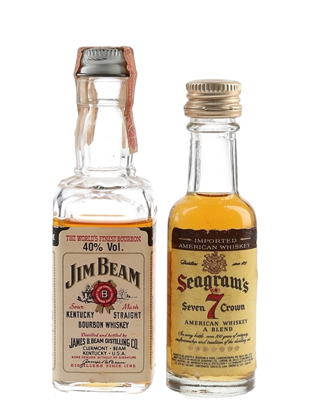 Seagram's 7 Crown & Jim Beam  2 x 2.84cl-5cl