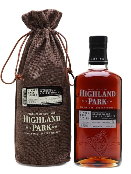 Highland Park 2002 Single Cask 14 Year Old - Heathrow & World Of Whiskies 70cl / 58.2%