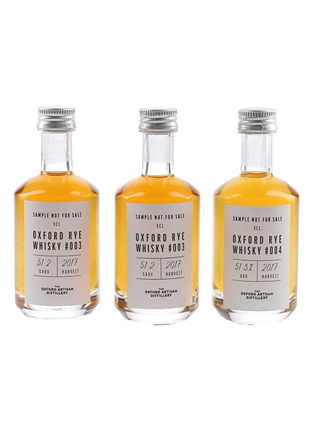 Oxford Rye Whisky #003 & #004 Sample 2017 Harvest 3 x 5cl / 51.23%