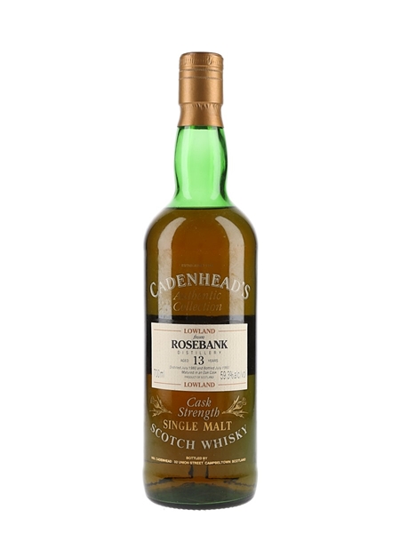 Rosebank 1980 13 Year Old Bottled 1993 - Cadenhead's 70cl / 59.3%