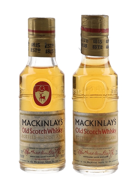 Mackinlay's Old Scotch Whisky Bottled 1960s 2 x 5cl / 40%