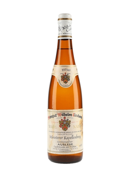 1973 Gewurztraminer Auslese Wilhelm Closheim Munsterer Kapellenberg 70cl