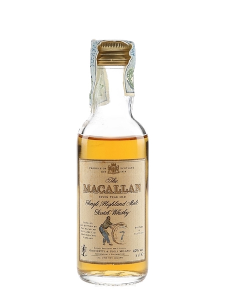 Macallan 7 Year Old Bottled 1980s-1990s - Giovinetti & Figli 5cl / 40%