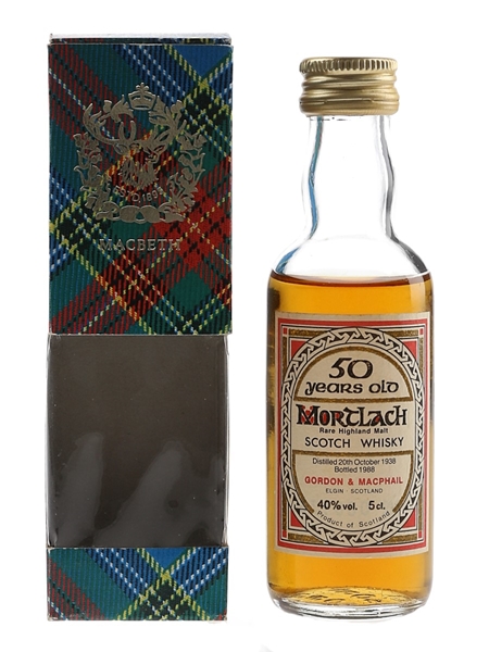 Mortlach 1938 50 Year Old Bottled 1988 - Gordon & MacPhail 5cl / 40%