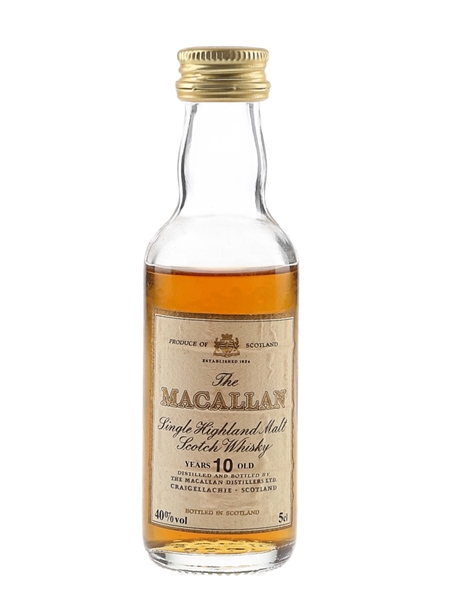 Macallan 10 Year Old Bottled 1980s-1990s 5cl / 40%