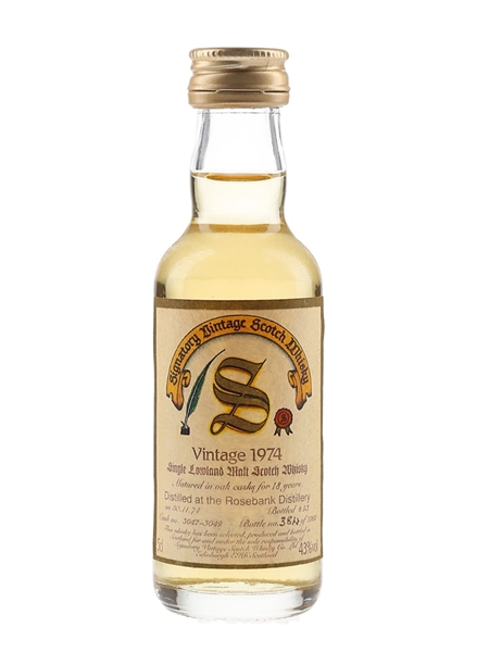 Rosebank 1974 18 Year Old Bottled 1993 - Signatory Vintage 5cl / 43%