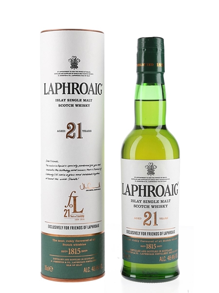 Laphroaig 21 Year Old Friends Of Laphroaig 21st Anniversary 35cl / 48.4%