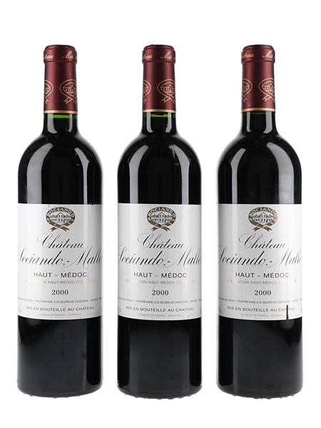 2000 Chateau Sociando Mallet  3 x 75cl / 12.5%