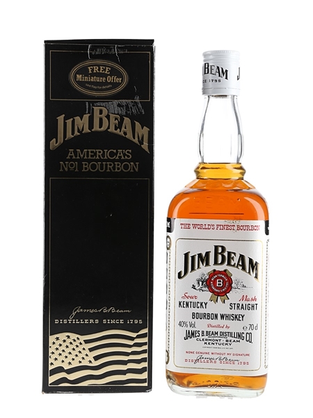 Jim Beam White Label 4 Year Old Bottled 1990s 70cl / 40%