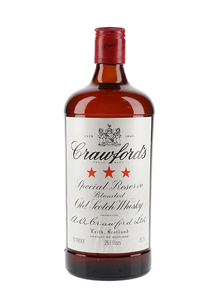 Crawford's 3 Star Bottled 1970s 75.7cl / 40%