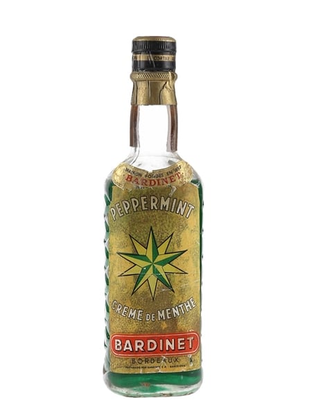 Bardinet Green Star Peppermint Creme de Menthe Bottled 1960s-1970s 35cl