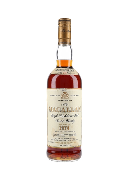 Macallan 1974 18 Year Old - Lot 175632 - Buy/Sell Macallan