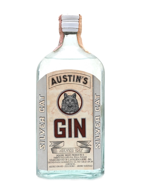 Austin's Silver Cat Gin Bottled 1970s 75cl / 42%