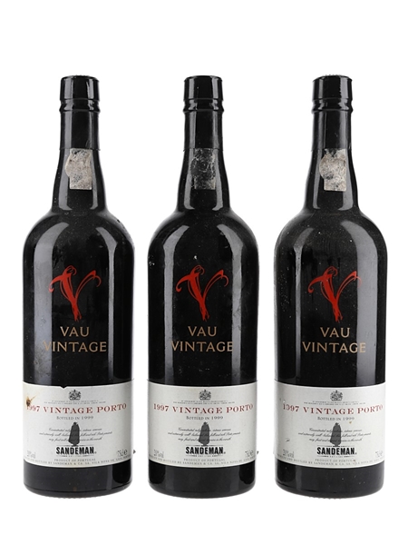 1997 Sandeman Vau Vintage Port Bottled 1999 3 x 75cl / 20%