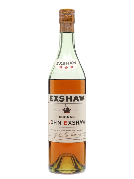 John Exshaw 3 Star Bottled 1960s 70cl / 40%