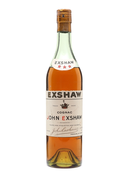 John Exshaw 3 Star Bottled 1960s 70cl / 40%