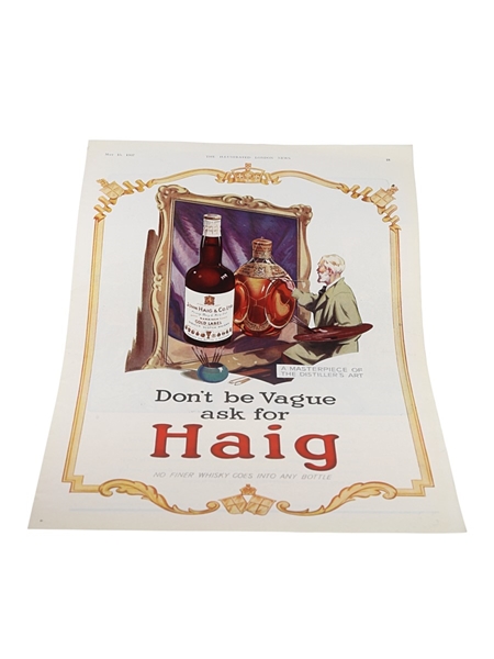 Haig Whisky Advertising Print 15 May 1937 25cm x 37cm