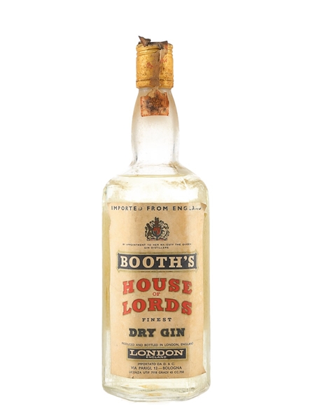 Booth's House Of Lords Dry Gin Bottled 1966 75cl / 43%