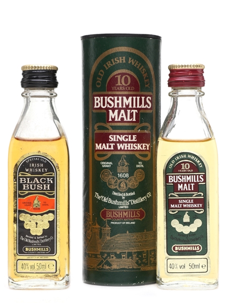 Bushmills Miniatures 10 Year Old & Black Bush 2 x 5cl / 40%