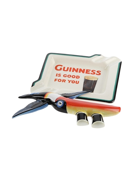 Guinness Flying Toucan Figure & Ashtray  