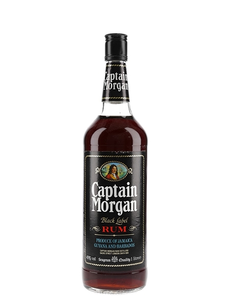 Captain Morgan Black Label Jamaica Rum Bottled 1980s 100cl / 43%