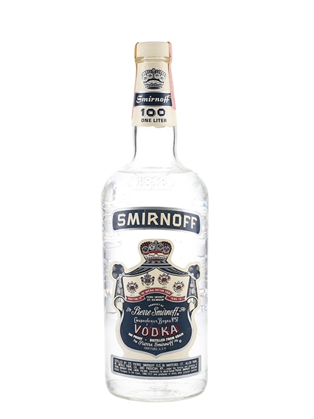 Smirnoff Blue Label Bottled 1980s - Hartford, USA 100cl