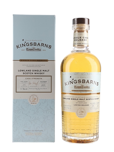 Kingsbarns 2016 Single Cask Release Bottled 2019 70cl / 61.7%