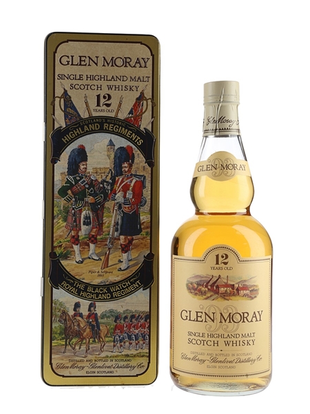 Glen Moray 12 Year Old Bottled 1980s - Scotland's Historic Highland Regiments 75cl / 43%