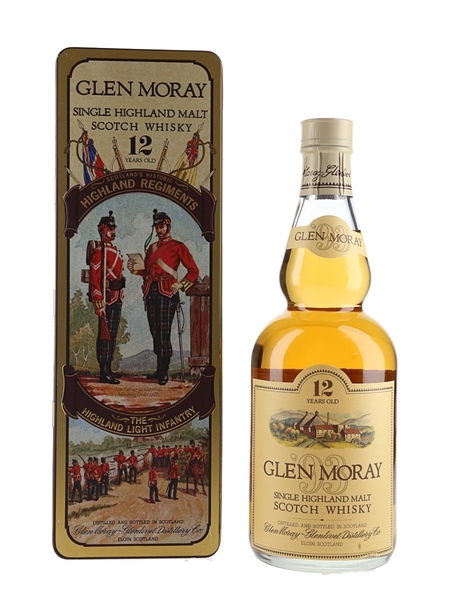 Glen Moray 12 Year Old Bottled 1980s - Scotland's Historic Highland Regiments 75cl / 43%