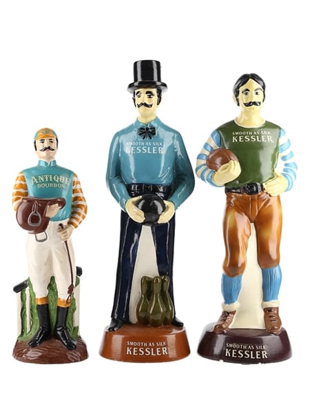 Kessler & Antique Bourbon Ceramic Figure 33cm & 25cm & 31cm Tall 