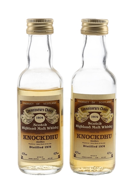 Knockdhu 1974 Connoisseurs Choice Bottled 1980s - Gordon & MacPhail 2 x 5cl / 40%