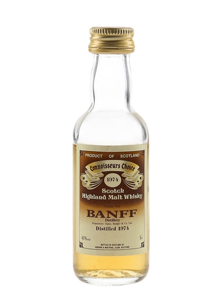 Banff 1974 Connoisseurs Choice Bottled 1980s - Gordon & MacPhail 5cl / 40%