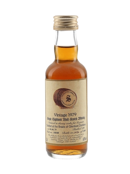 Braes Of Glenlivet 1979 15 Year Old Cask 16040 Bottled 1995 - Signatory Vintage 5cl / 60%