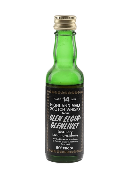 Glenlivet 14 Year Old Bottled 1970s - Cadenhead's 5cl / 46%